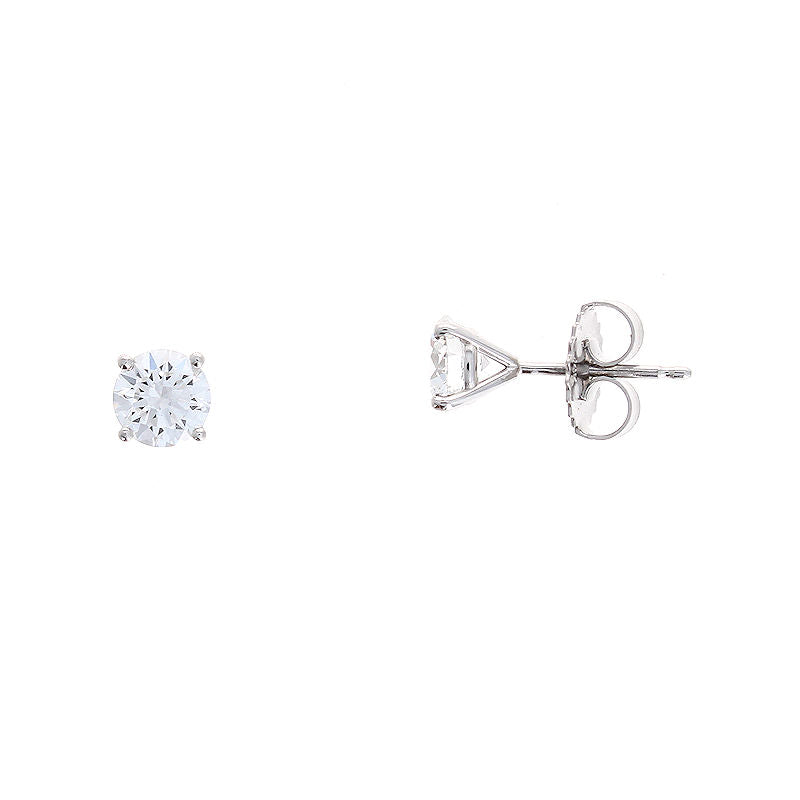 Ladies 14kt White Gold 1.06cts Lab Grown Diamond Stud Earrings