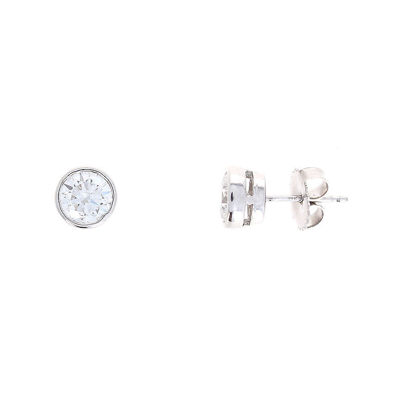 Ladies 14kt White Gold 1.59cts Lab Grown Diamond Stud Earrings