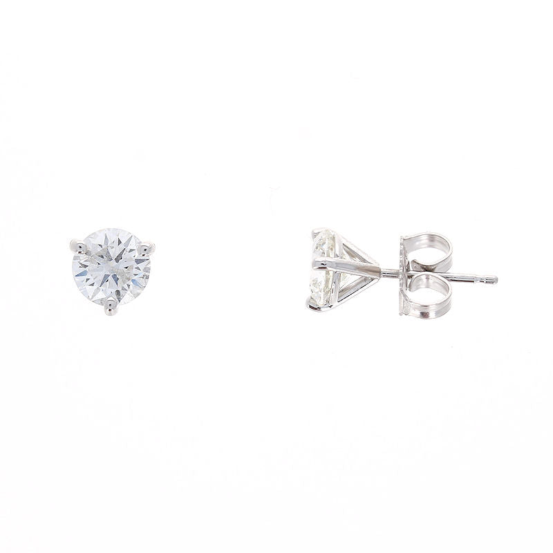 Ladies 14kt White Gold 1.80cts Diamond Stud Earrings