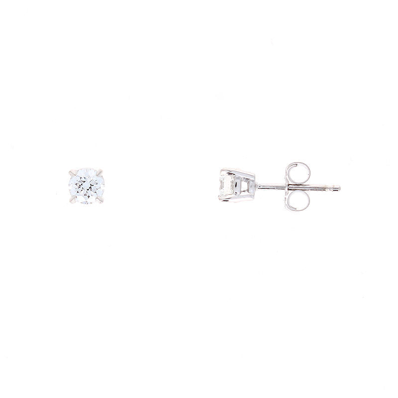 Ladies 14kt White Gold 0.50cts Diamond Stud Earrings