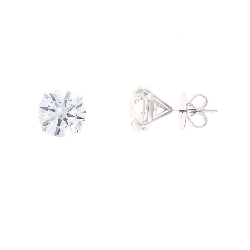Ladies 14kt White Gold 6.59cts Diamond Stud Earrings