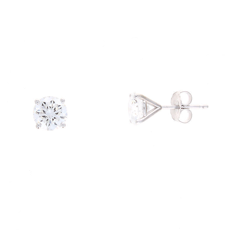Ladies 14kt White Gold 2.19cts Lab Grown Diamond Stud Earrings