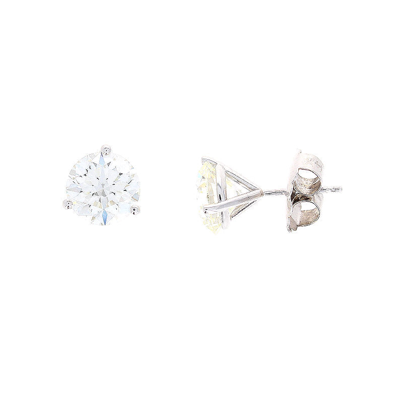 Ladies 14kt White Gold 5.00cts Diamond Stud Earrings