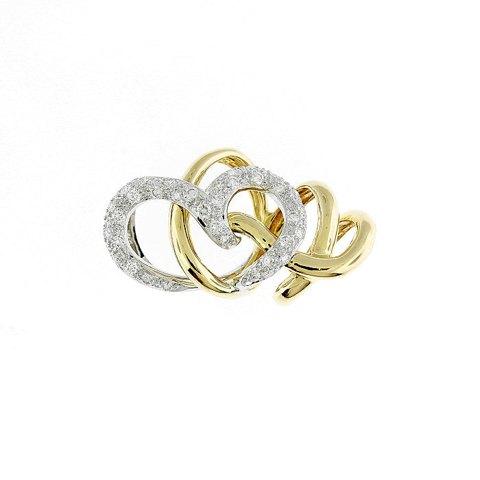 Ladies 18kt Yellow and White Gold 0.70cts Diamond Pendant