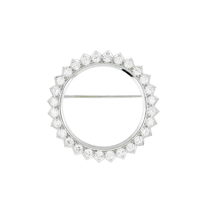 Ladies Platinum 1.50cts Diamond Brooch by Nieman Marcus