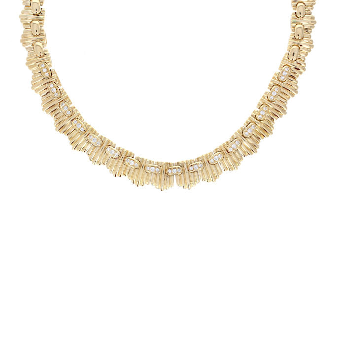 Ladies 18kt Yellow Gold 1.24cts Diamond Necklace