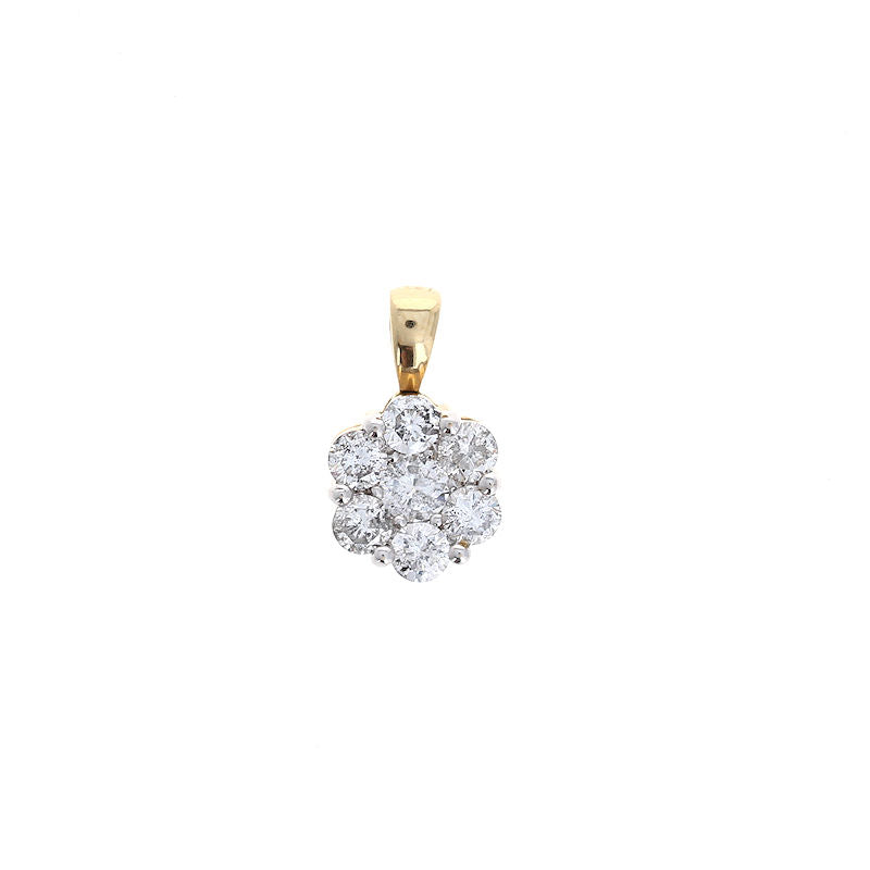 Ladies 14kt Yellow Gold 1.02cts Diamond Pendant