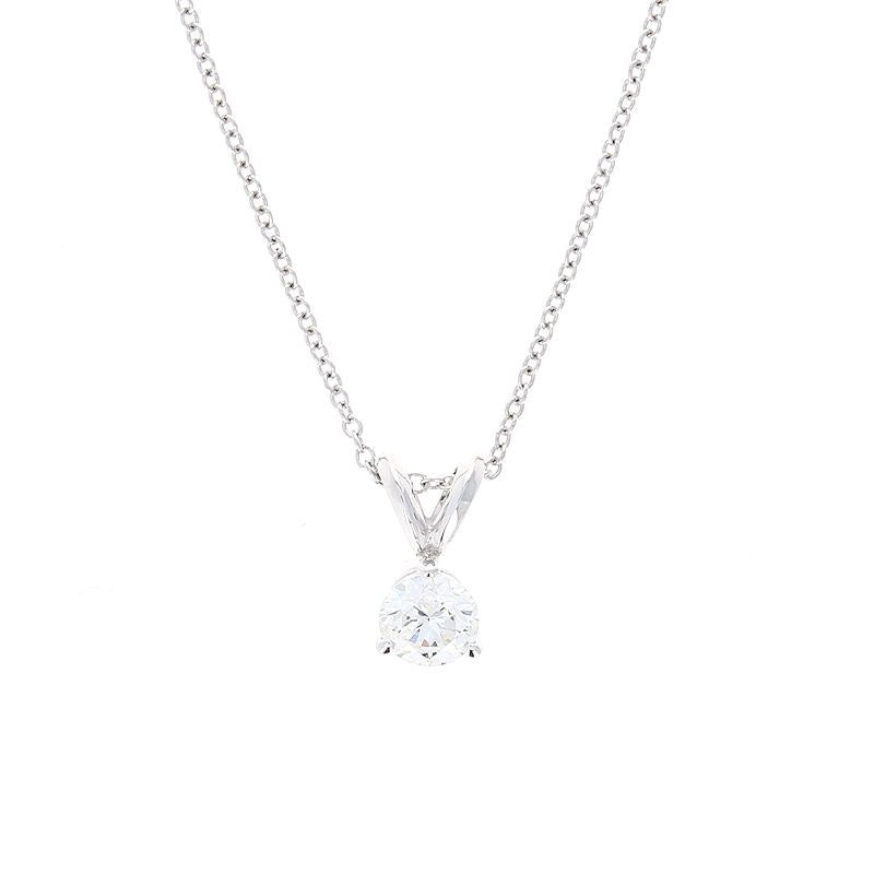 Ladies 14kt White Gold 0.40ct Diamond Pendant