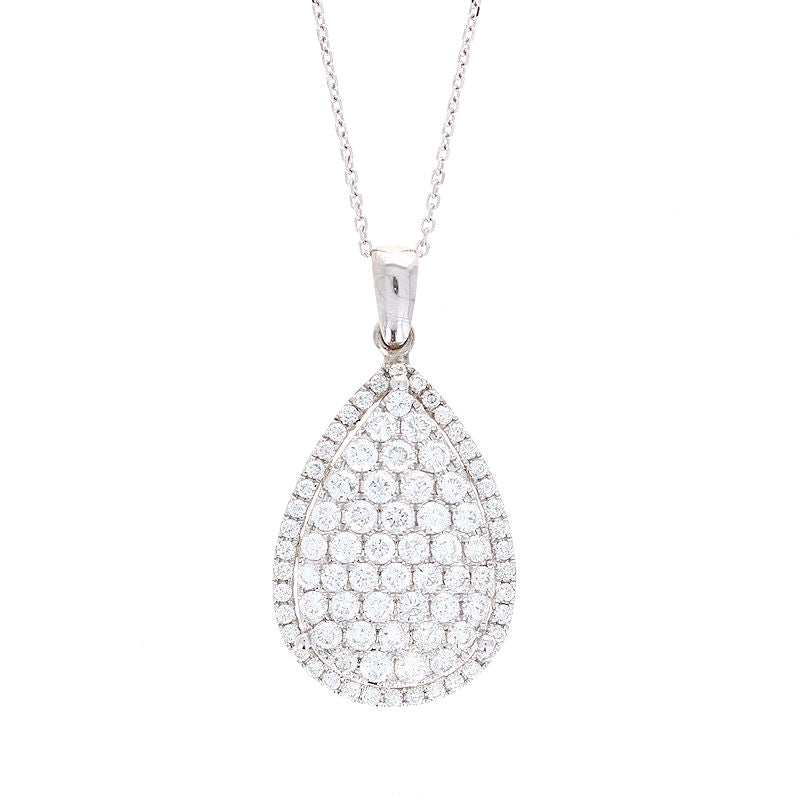Ladies 14kt White Gold 2.04cts Diamond Pendant