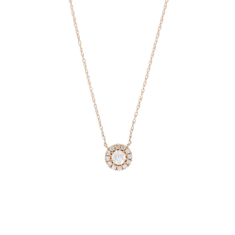 Ladies 14kt Yellow Gold 0.37cts Diamond Pendant