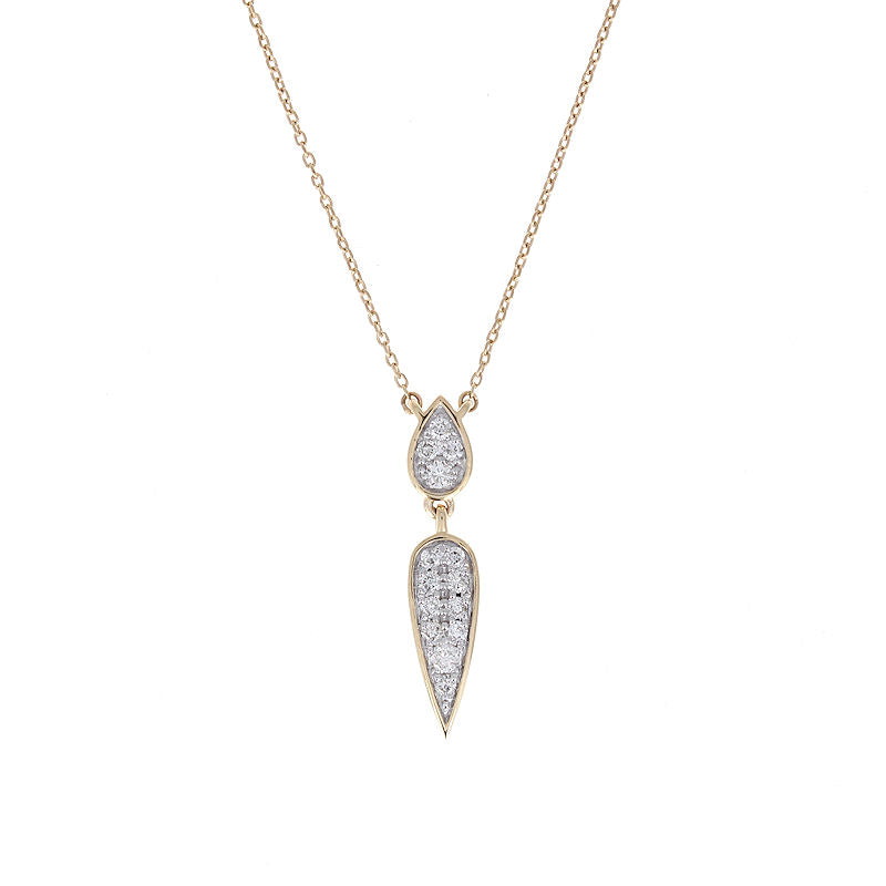Ladies 14kt Yellow Gold 0.25cts Diamond Pendant