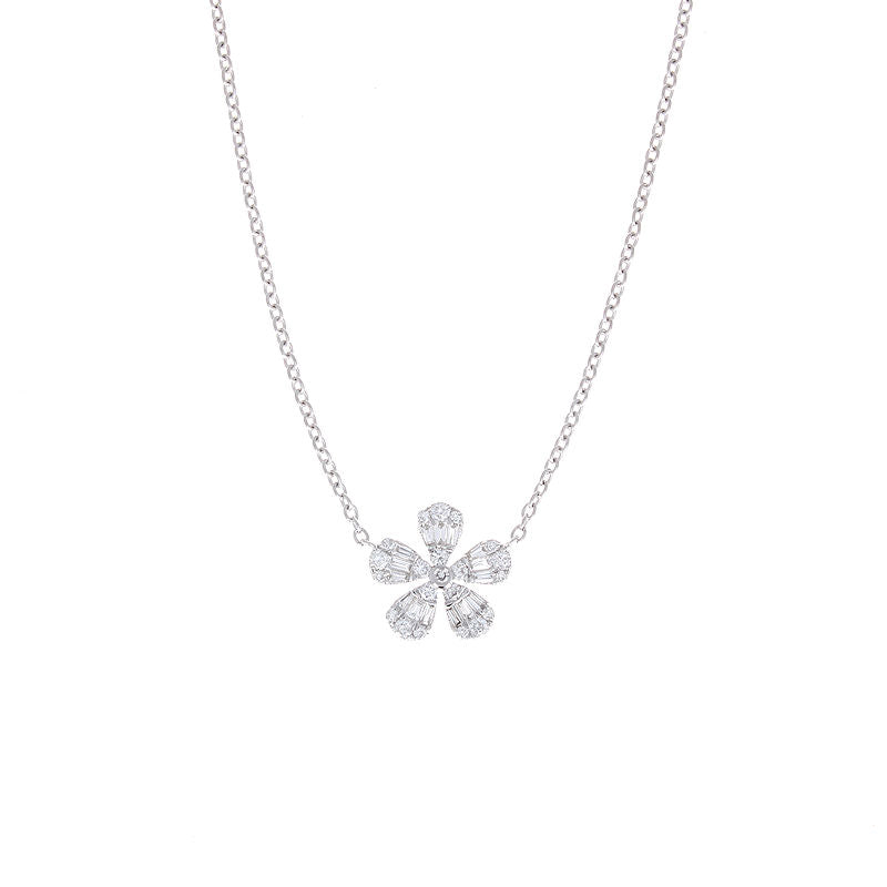 Ladies 14kt White Gold 0.28cts Diamond Pendant