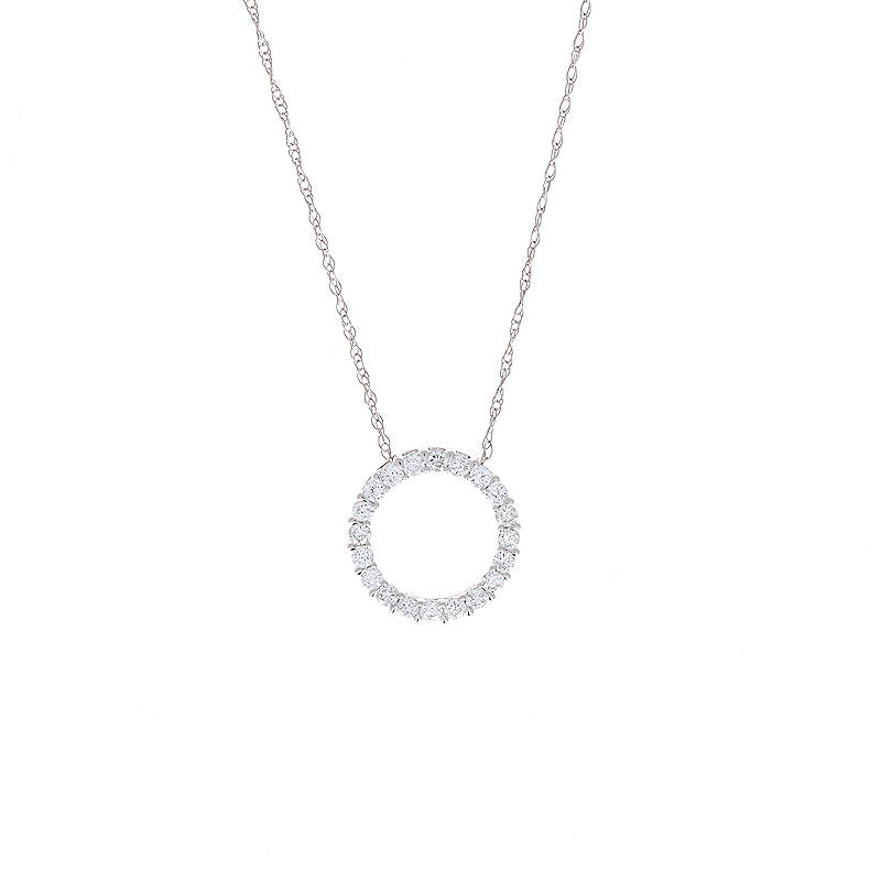 Ladies 14kt White Gold 0.25cts Diamond Pendant