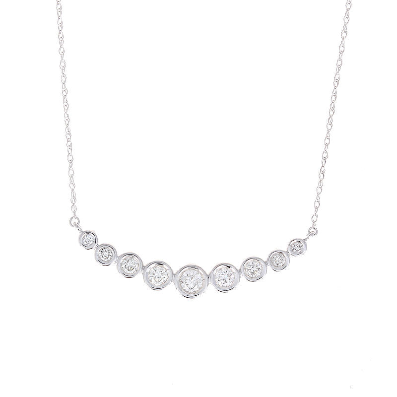 Ladies 14kt White Gold 0.50cts Diamond Pendant