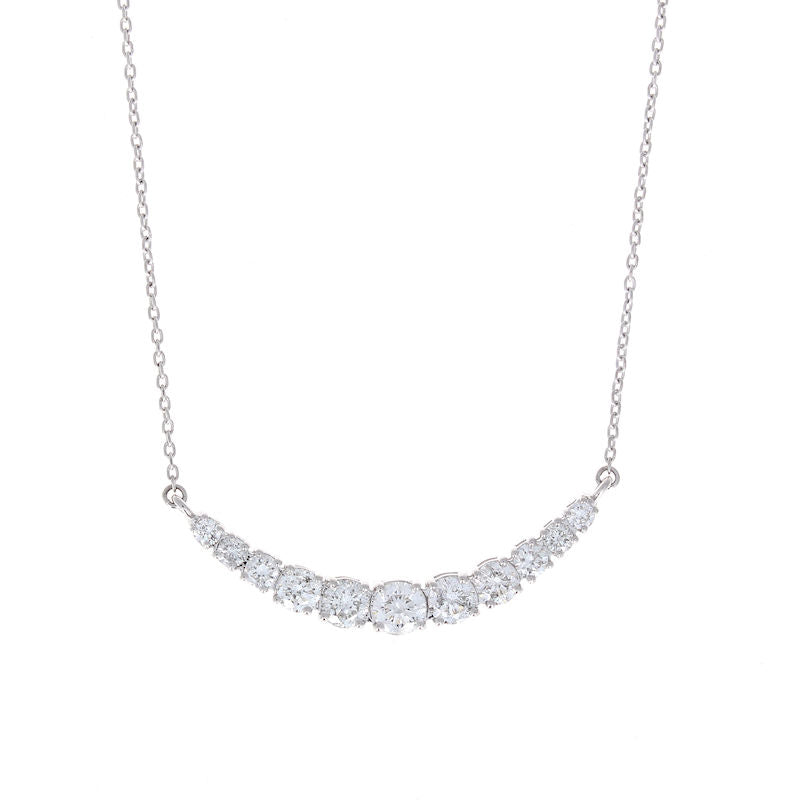 Ladies 14kt White Gold 1.00cts Diamond Pendant