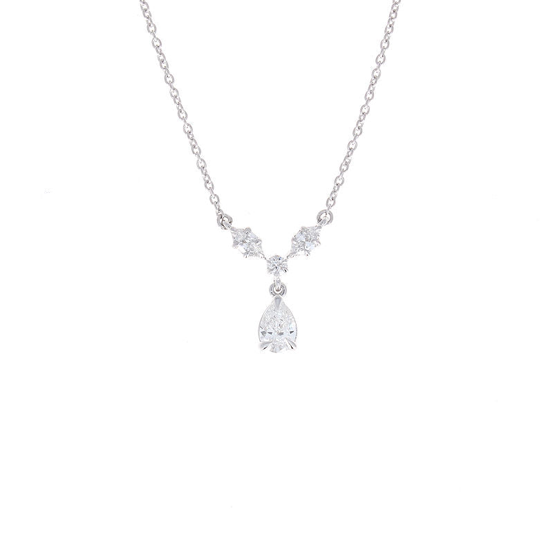 Ladies 14kt White Gold 0.50cts Diamond Pendant