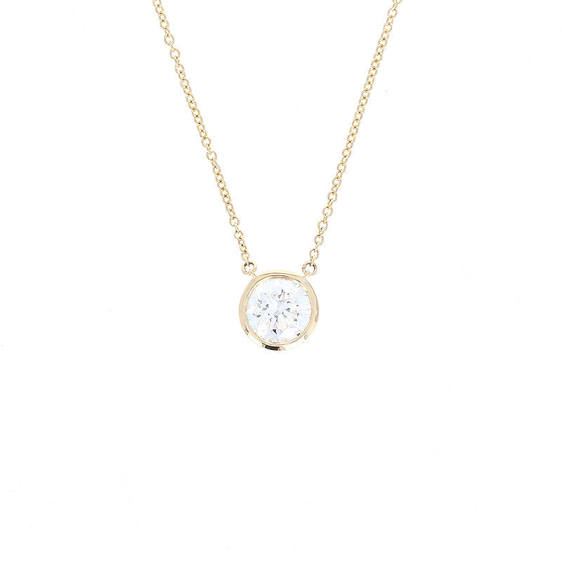 Ladies 14kt Yellow Gold 1.00cts Lab Grown Diamond Pendant