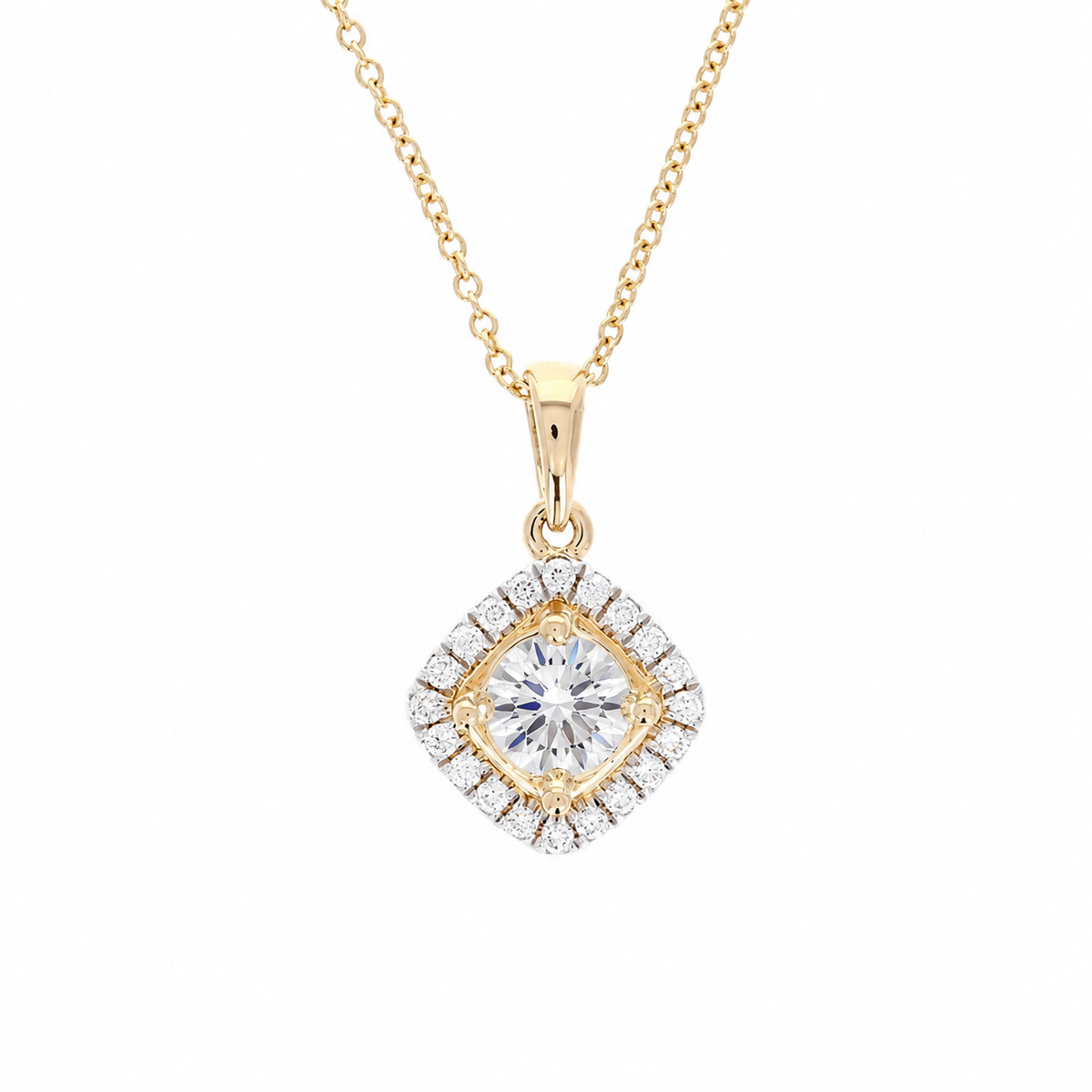Ladies 14kt Yellow Gold 0.14cts Diamond Pendant Setting