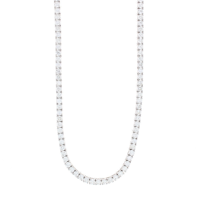 Ladies 14kt White Gold 15.85cts Diamond Riviera Necklace