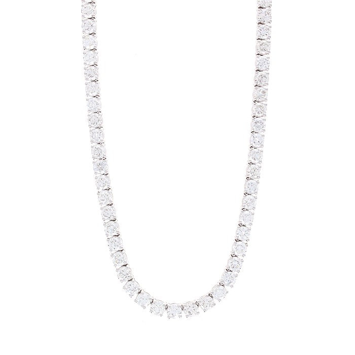 Ladies 14kt White Gold 10.09cts Diamond Riviera Necklace