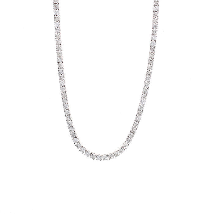 Ladies 14kt White Gold 7.62cts Diamond Riviera Necklace
