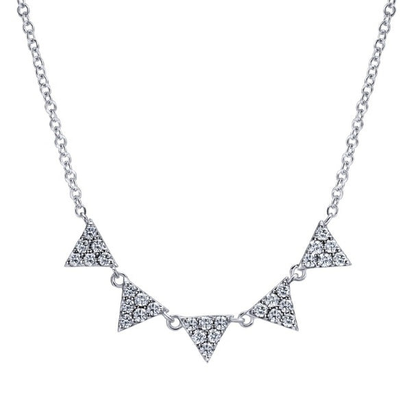 Ladies 14kt White Gold 0.26cts Diamond Necklace