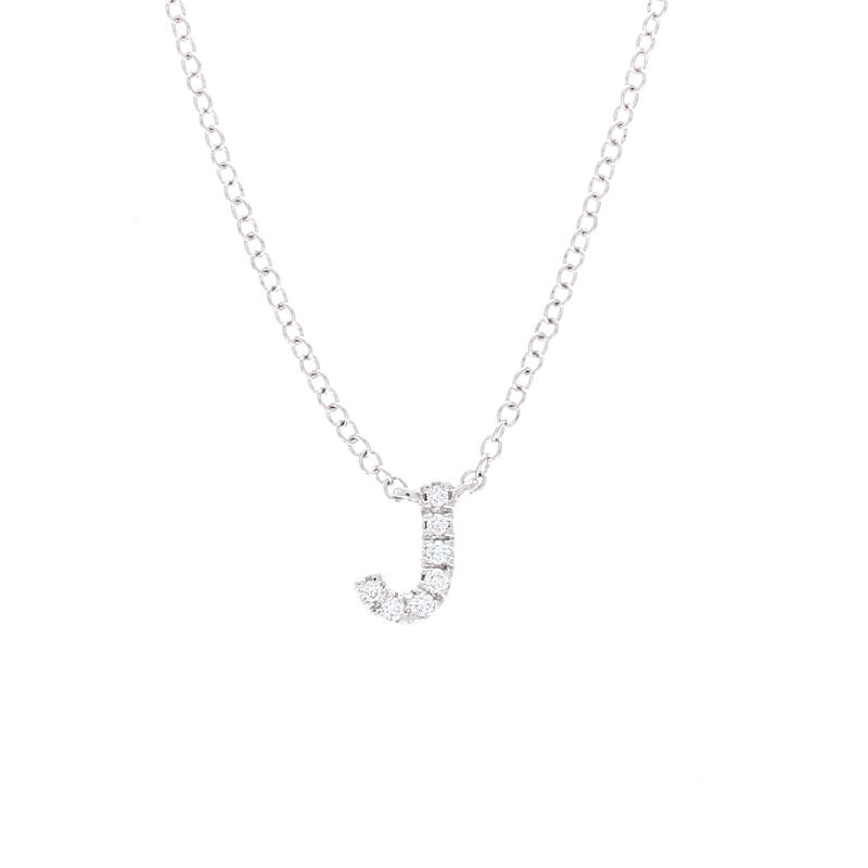 Ladies 14kt White Gold 0.03cts Diamond Necklace
