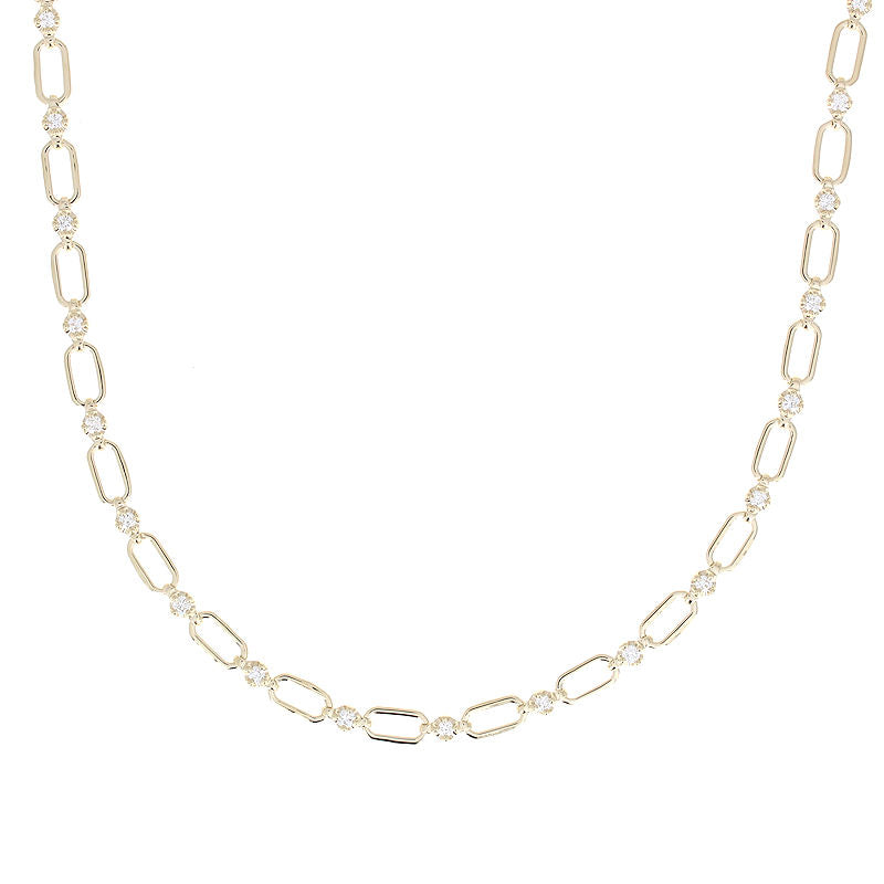 Ladies 14kt Yellow Gold 0.97cts Diamond Necklace