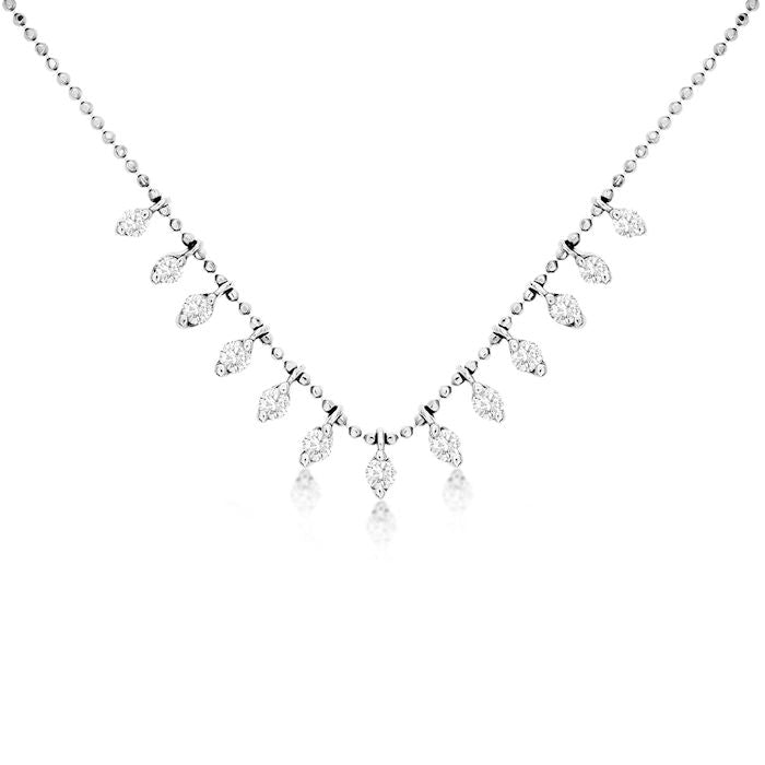 Ladies 14kt White Gold 0.50cts Diamond Necklace