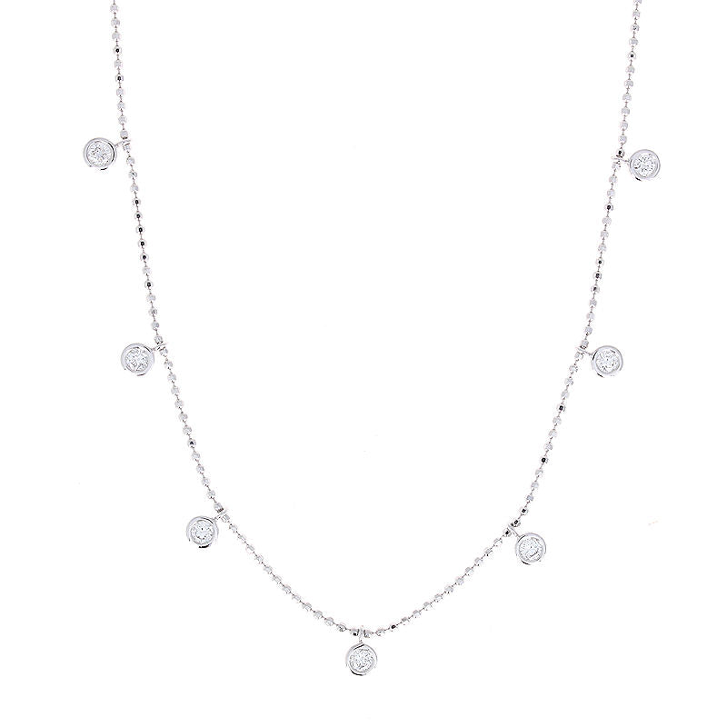 Ladies 14kt White Gold 0.50cts Diamond Necklace