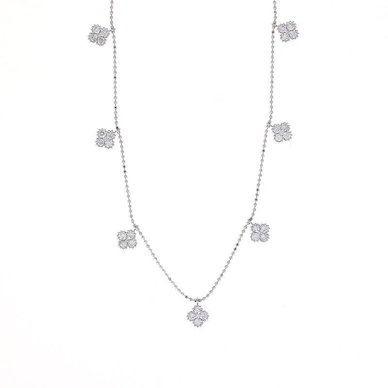 Ladies 14kt White Gold 1.06cts Diamond Necklace