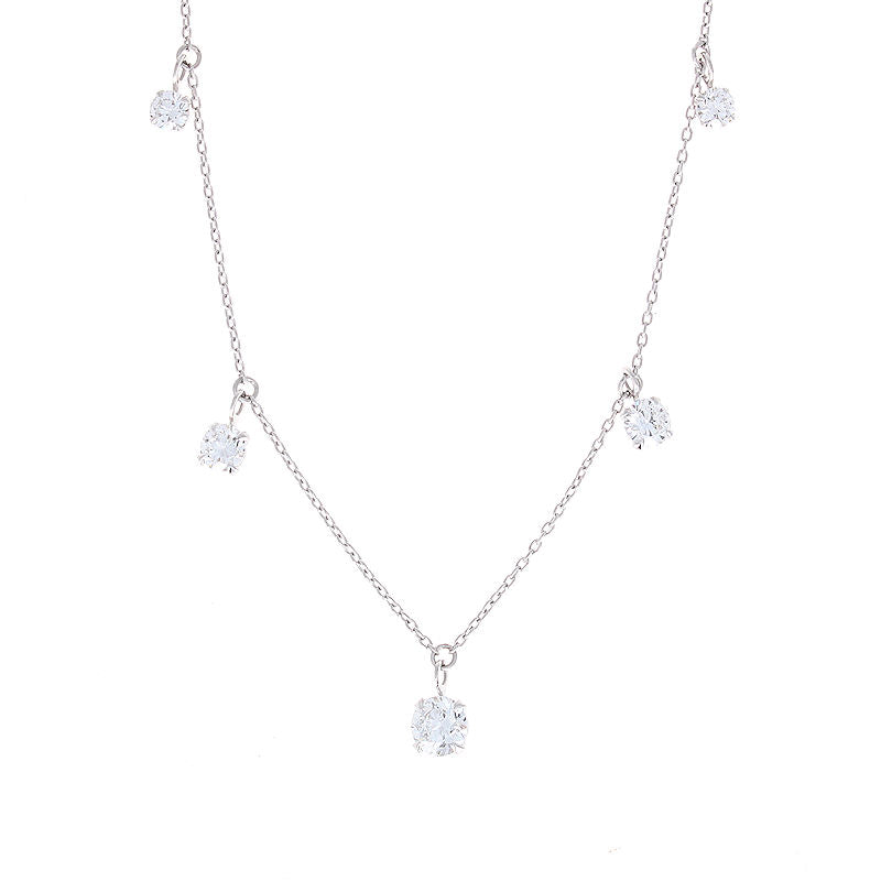 Ladies 14kt White Gold 1.00cts Lab Grown Diamond Necklace