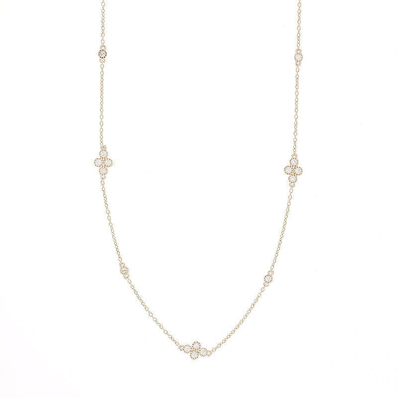 Ladies 14kt Yellow Gold 0.43cts Diamond Necklace
