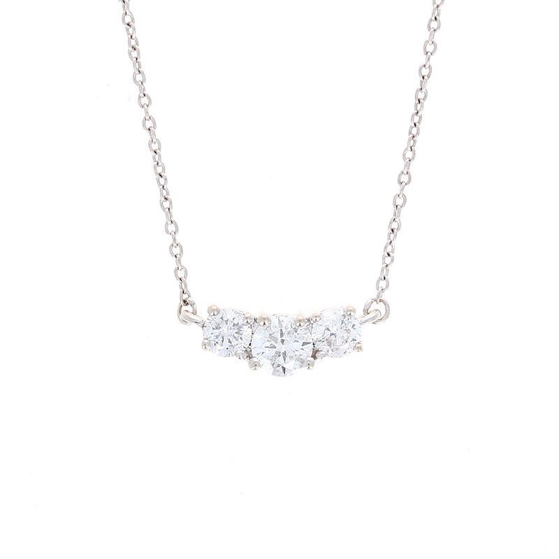 Ladies 10kt White Gold 0.50cts Diamond Pendant