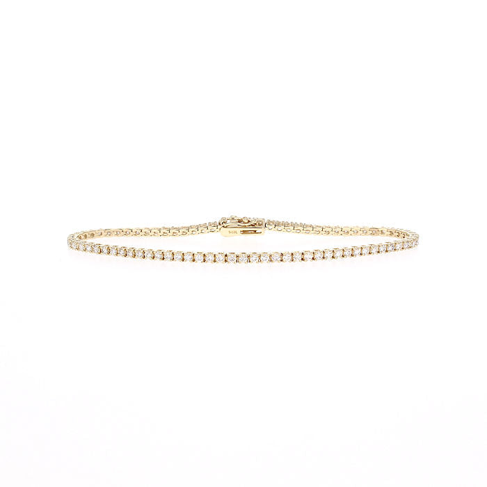 Ladies 14kt Yellow Gold 1.58cts Diamond Tennis Bracelet