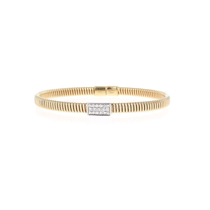 Ladies 18kt Yellow Gold 0.25cts Diamond Flexible Bracelet By Simon G