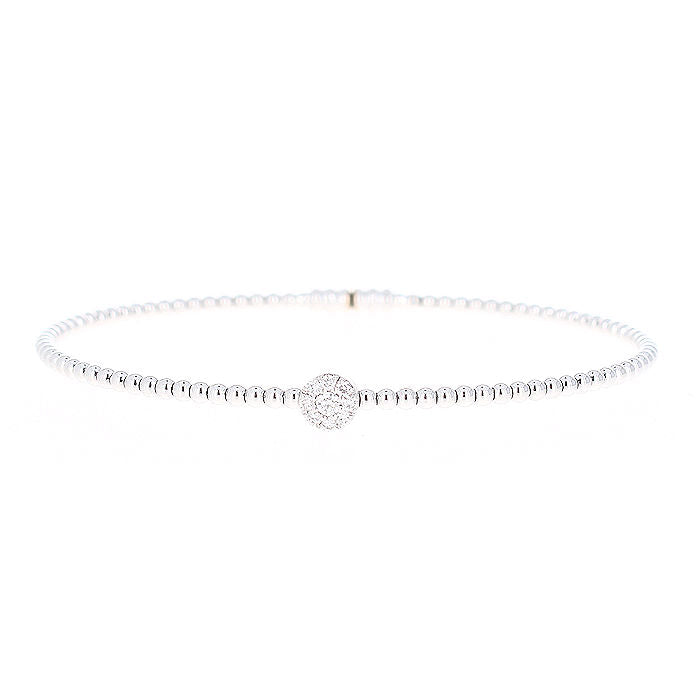 Ladies 18kt White Gold 0.15cts Diamond Bracelet