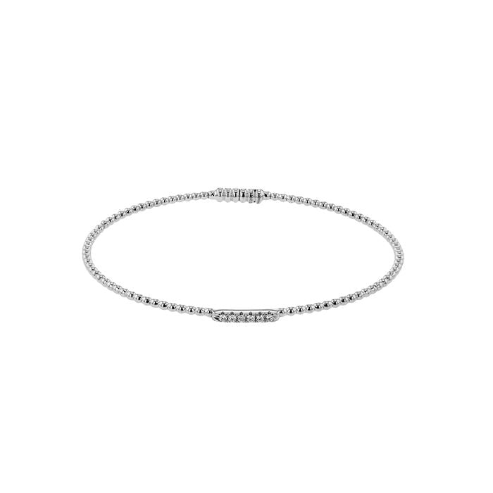 Ladies 18kt White Gold 0.07cts Diamond Bracelet