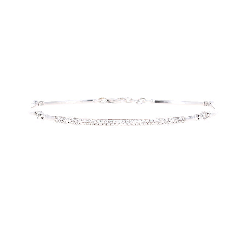 Ladies 18kt White Gold 0.48cts Diamond Bracelet By Simon G