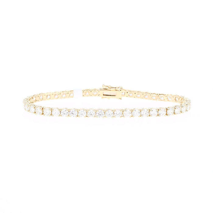 Ladies 14kt Yellow Gold 7.21cts Diamond Tennis Bracelet