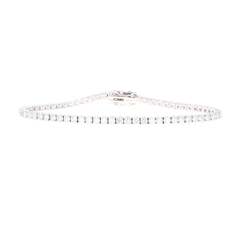 Ladies 14kt White Gold 3.93cts Lab Grown Diamond Tennis Bracelet