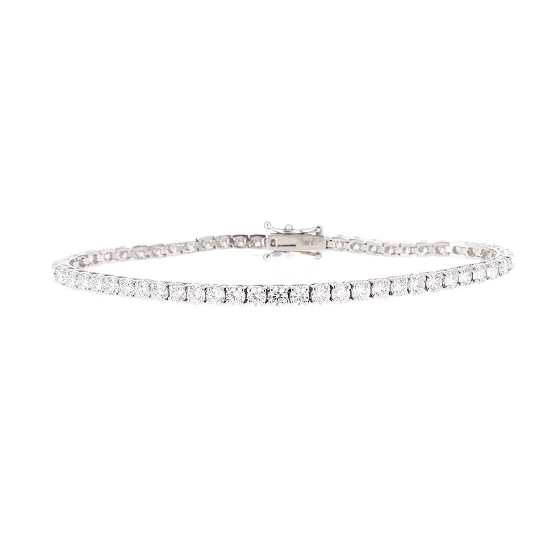 Ladies 14kt White Gold 5.58cts Lab Grown Diamond Tennis Bracelet