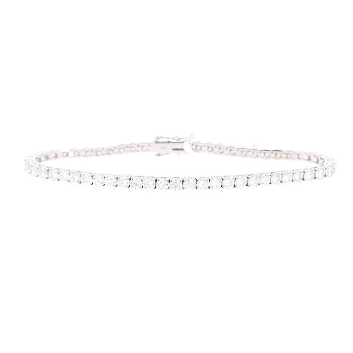 Ladies 14kt White Gold 6.09cts Diamond Tennis Bracelet