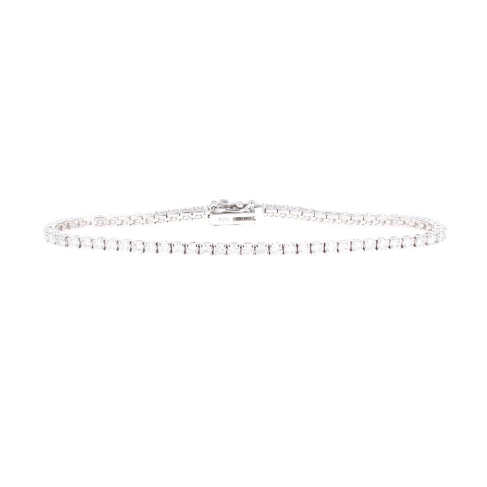 Ladies 14kt White Gold 3.48cts Diamond Tennis Bracelet