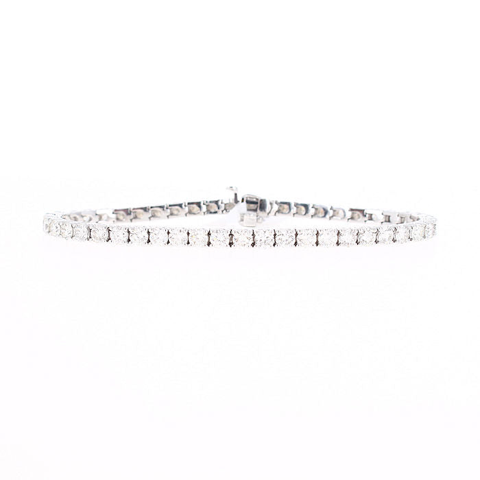 Ladies 14kt White Gold 7.03cts Diamond Tennis Bracelet