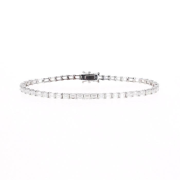 Ladies 14kt White Gold 6.47cts Diamond Tennis Bracelet