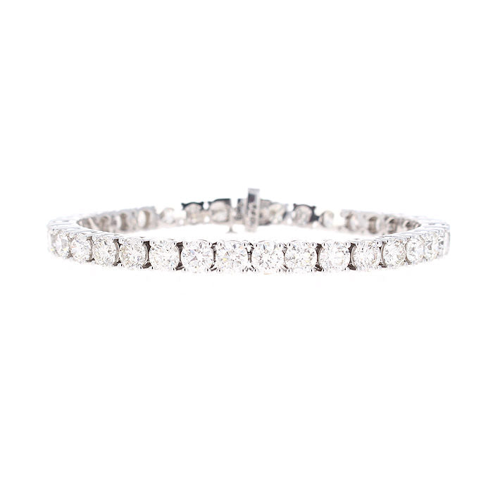 Ladies 14kt White Gold 17.19cts Diamond Tennis Bracelet