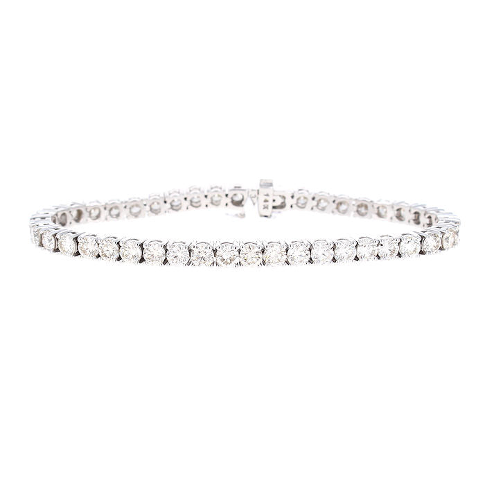 Ladies 14kt White Gold 10.27cts Diamond Tennis Bracelet