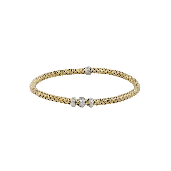 Ladies 18kt Two Tone Gold 0.11cts Diamond Bracelet By Simon G