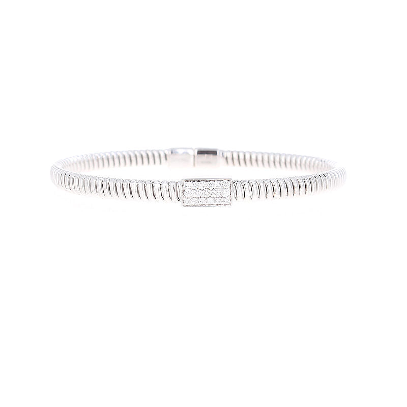 Ladies 18kt White Gold 0.23cts Diamond Bracelet By Simon G